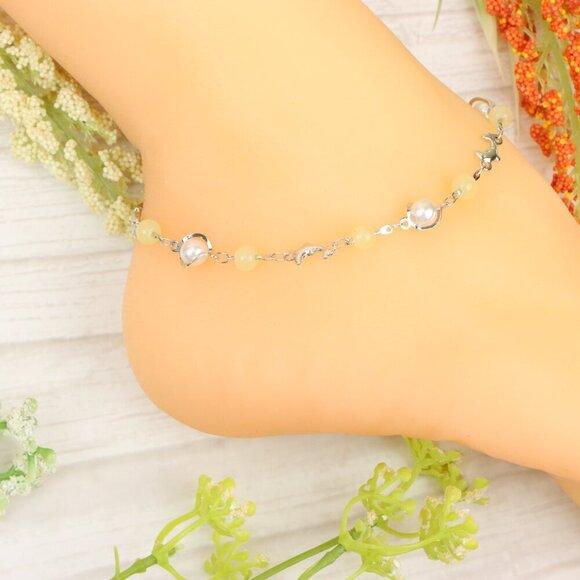 "Handmade Anklet – Elegant & Delicate Jewelry for Women | UNVRC1364 - Picture 6 of 10
